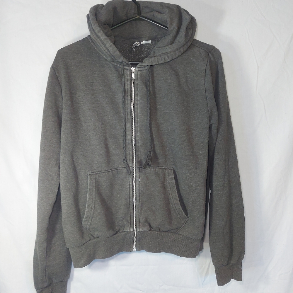 H&M Divided Dark Gray Full Zip Hoodie Sweatshirt, Medium